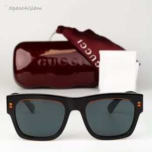 Gucci Men Sunglasses Black Blue Square GG1793S 003 NEW AUTHENTIC